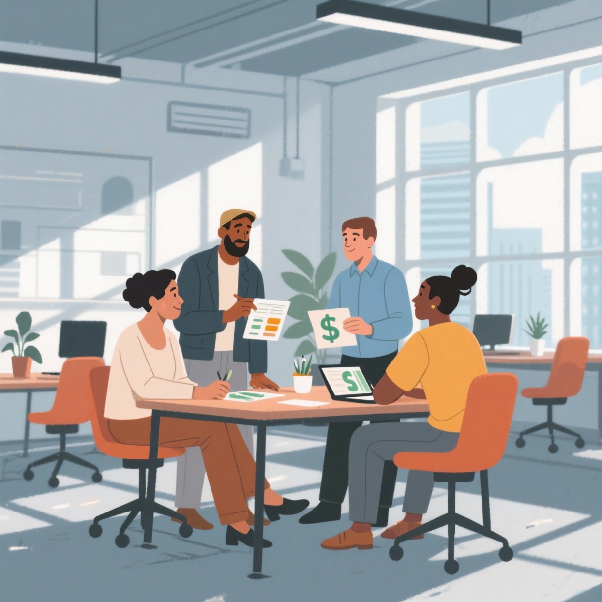 IT specialist monitoring small business network remotely on multiple dashboards